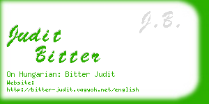 judit bitter business card